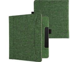 kwmobile Flip cover eReader hoesje geschikt voor Amazon Kindle Oasis 10. Generation - Met handvat - In groen