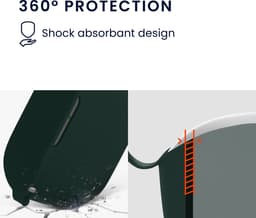 kwmobile Hoes geschikt voor JBL WAVE BUDS - Siliconen cover voor oordopjes in donkergroen — thumbnail 3