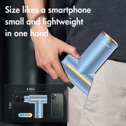 Massageapparaat voor dieperliggend weefsel, 10 standen, opladen via USB, draagbaar, klopmassage, spiermassage, ultraklein en stil, pijnverlichting voor spieren, voor thuis, gym en buiten — thumbnail 3
