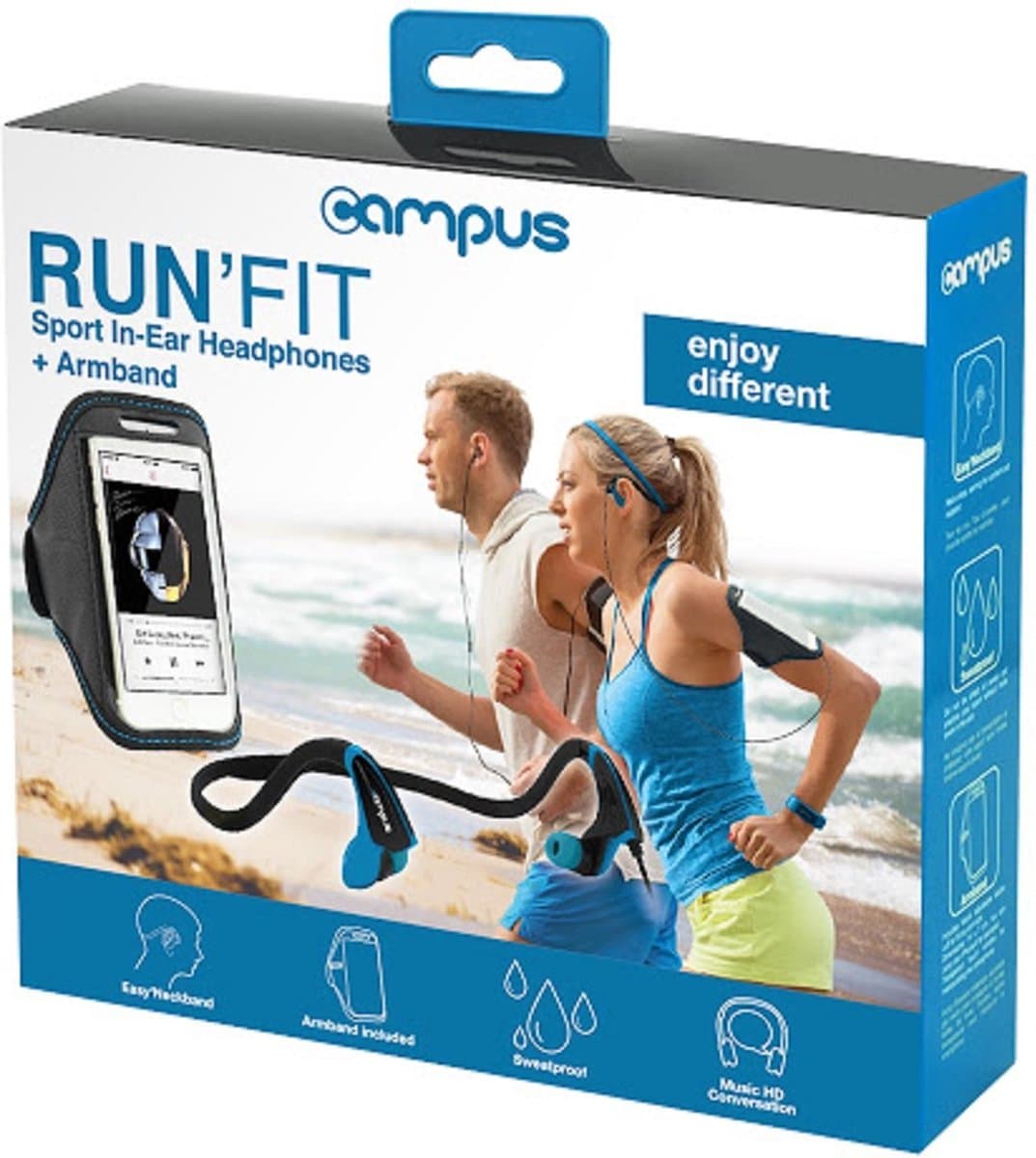 Campus - In-Ear RUNFIT - zwart — afbeelding 1