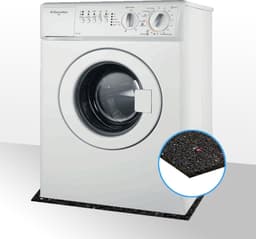 Rubbermagazijn - Anti trillingsmat wasmachine 125x100 Dikte 10mm — thumbnail 1