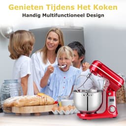 Keukenmixer - Keukenmachine - Keukenmixer met Mengkom - Keukenmixers - Deegmachine - Kneedmachine - Zilver — thumbnail 3