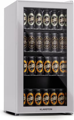 Klarstein koelkast met glazen deur, stille roestvrijstaal koelkast, indoor/outdoor drankenkoelkast, smalle wijnkoelkast voor dranken, 74L koelkast met uitneembare schappen, 3-18°C — thumbnail 5