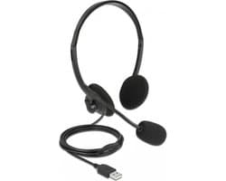 USB -stereo -headset met volumeregeling voor pc en laptop - ultra lichtgewicht