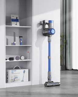 BuTure Cordless Vacuum Cleaner, 33Kpa 450W Powerful Stick M, Blue — thumbnail 3