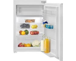 Inventum IKV0882S 88 cm stille energiezuinige inbouw koelkast - Met vriesvak - Superkoelen - Supervriezen - Vakantiestand - Deuralarm - 112 liter - Sleepdeur - Wit