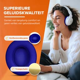 Oorkussens geschikt voor Beats By Dr. Dre Studio 2.0/3.0 wireless - Koptelefoon oorkussens voor Beats Studio blauw — thumbnail 2