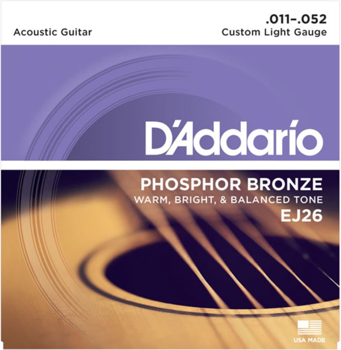 D'Addario EJ26 - Snarenset voor akoestische western gitaar .011-.052 — afbeelding 1