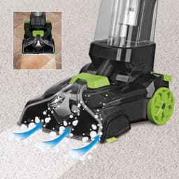 CLEANmaxx tapijtreiniger AquaStream Plus | 3 in 1: wassen, reinigen, stofzuigen | Natte stofzuiger met vibrerende borstels en zijborstels | Waszuiger met meubelmondstuk, shampoo en reserveborstel — thumbnail 4