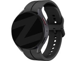 Bandz siliconen band 'Extreme' geschikt voor Samsung Galaxy Watch 7 (40 & 44mm) / Watch 6 (Classic) / 5 40mm & 44mm / 5 Pro / Watch 4 (Classic) / Watch FE - siliconen smartwatch bandje met gespsluiting - zwart