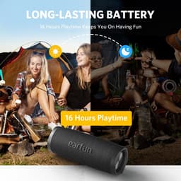 EarFun UBOOM® Slim - Draadloze bluetooth 5.2 speaker - IPX7 Waterproof - Ingebouwde microfoon - Zwart — thumbnail 3