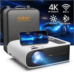 Empire's Product 4K Projector Met Wifi 6 - Mini Beamer - Bluetooth 5.0 - IOS & Android - Home Video Projector — thumbnail 1