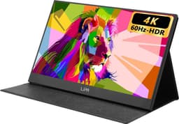 Lipa AX-60 portable monitor 4K Ultra HD 15.6 inch - Draagbare monitor - Beeldscherm - Computerscherm - Draagbaar scherm - HDMI - 2x USB C & 1x Micro usb - Speakers - Freesync - Hoes en kickstand - Ook voor consoles- Energiezuinig - 3840 x 2160 UHD — thumbnail 1