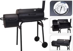 Bbq Houtskoolbarbecue Zwart - Metaal - 121x122x55cm — thumbnail 1