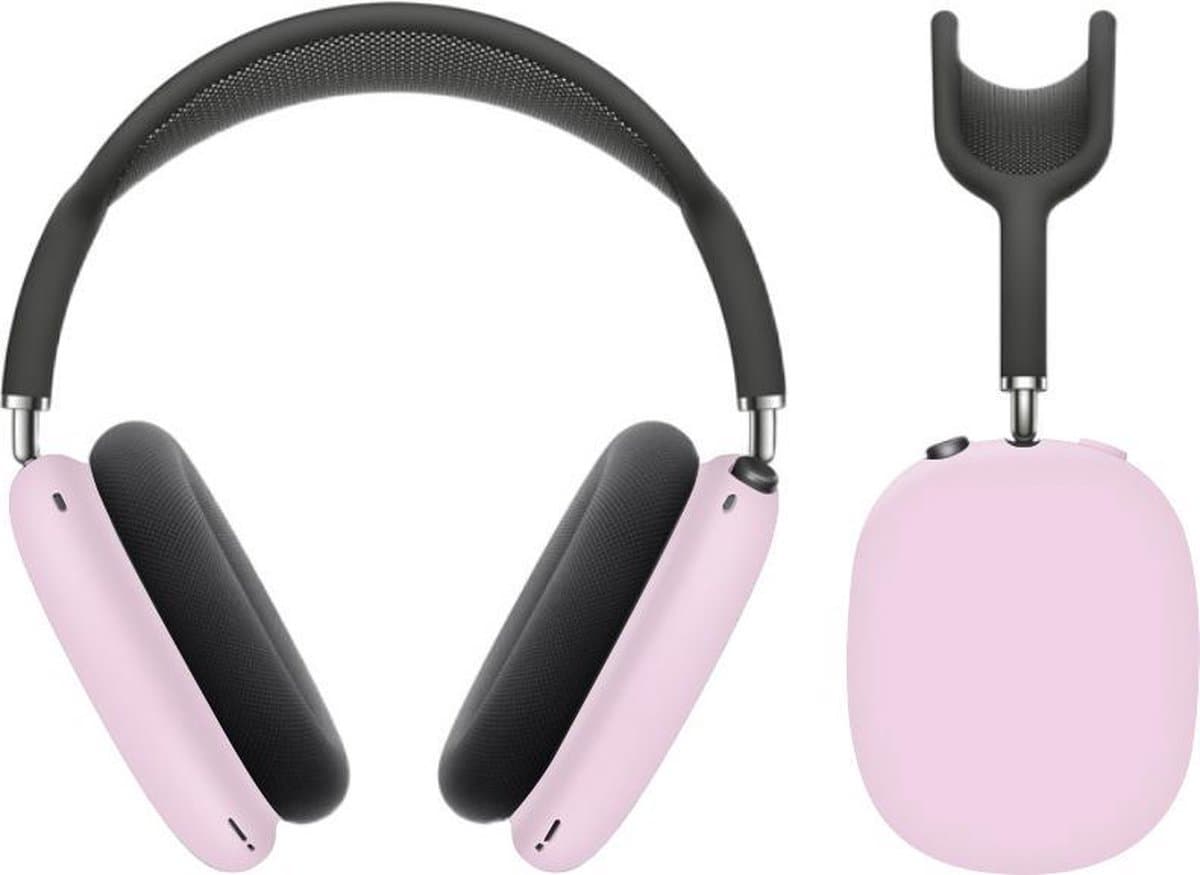 KELERINO. Siliconen Case geschikt voor AirPods Max - Accessoire - Roze — afbeelding 1