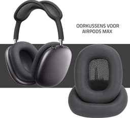 Mix Media koptelefoon oorkussens geschikt voor Apple Airpods Max zwart — thumbnail 2