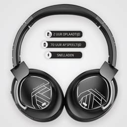 PowerLocus MoonFly Koptelefoon Over-Ear met Active Noise Cancelling, Draadloze Hoofdtelefoon, Voice Assistant Activation - Zwart/Grijs — thumbnail 15