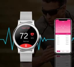 Belesy® SMART - Smartwatch Dames - Smartwatch Heren - Horloge - Stappenteller - 1.3 inch - Kleurenscherm - Full Touch - Bluetooth Bellen - Roségoud - Staal — thumbnail 22