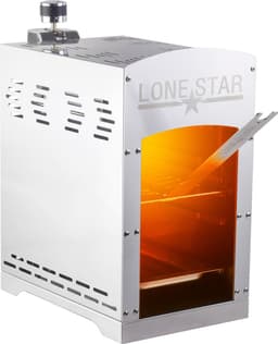 Lonestar - Hoge Temperatuur Grill / Gasbarbecue - Tafelmodel - 800 °C - Roestvrij Edelstaal - 42 x 40 x 22 cm — thumbnail 1