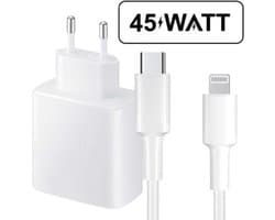 45W USB C Lader - Geschikt voor iPhone - Snellader - Met USB-C naar 8-PIN Kabel Opladerkabel