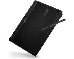 MSI Summit E14 Flip Evo A12MT-043FR Intel® Core™ i5 i5-1240P Hybride (2-in-1) 35,6 cm (14") Touchscreen Quad HD+ 16 GB LPDDR5-SDRAM 512 GB SSD Wi-Fi 6E (802.11ax) Windows 11 Home Zwart