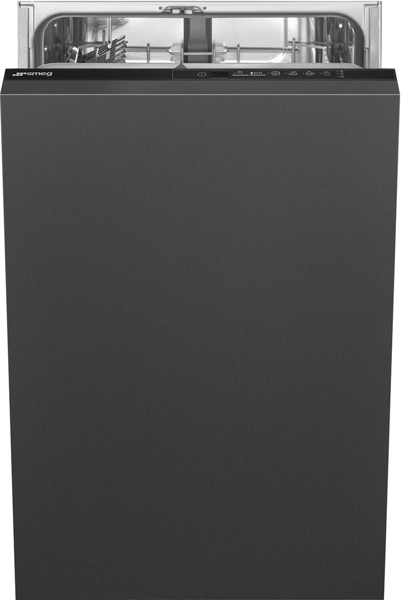 SMEG ST4512IN – Inbouw Vaatwasser – 45 cm Slimline – 9 Couverts – Volledig Integreerbaar – Zwart — afbeelding 1
