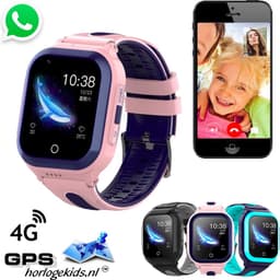 GPSHorlogeKids© - GPS horloge kind - smartwatch kinderen - WhatsApp - 4G videobellen - spatwaterdicht - SOS alarm - incl. SIM - OMNI Roze — thumbnail 1