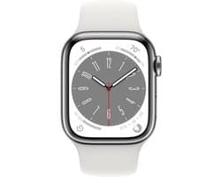 Apple Watch Series 8 - 4G - 41mm - Zilver Roestvrijstaal