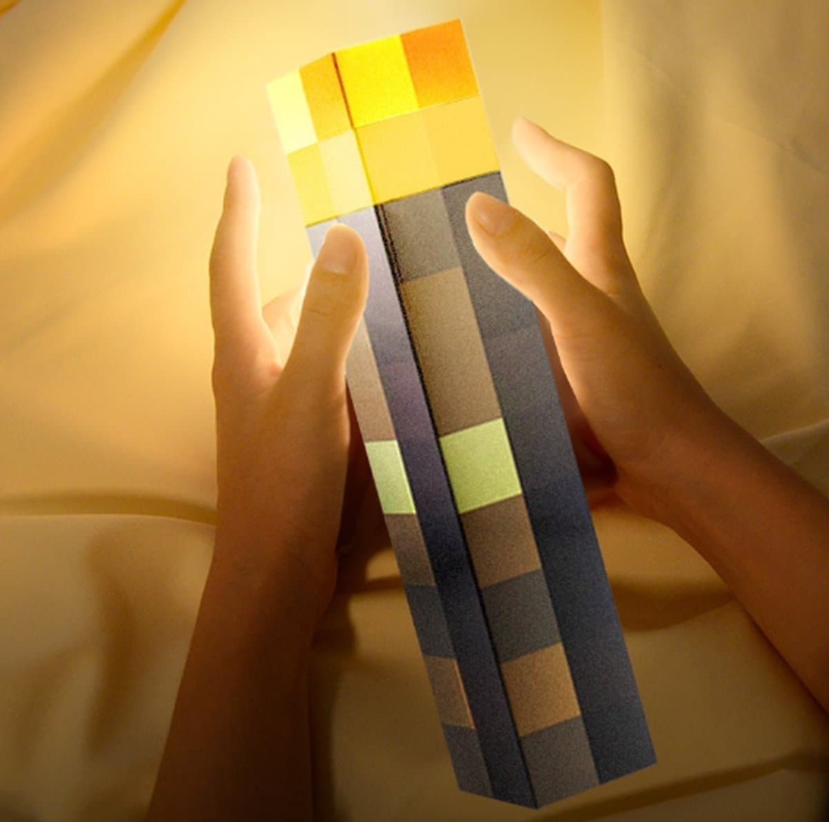 Minecraft Lamp - Minecraft Torch - Minecraft Light - Minecraft Nachtlampje - 28cm - LED - USB oplaadbaar — afbeelding 1