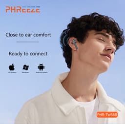 Phreeze Draadloze Oordopjes - Bluetooth Oordoppen - True Wireless EarBuds - Draadloos - 2e Generatie - Zwart — thumbnail 4