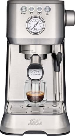 Solis Barista Perfetta Plus 1170 V2 Pistonmachine - Heerlijke Koffie Binnen 1 Minuut - Compacte en Hoogwaardige Espressomachine - Melkschuimsysteem - Zilver — thumbnail 1