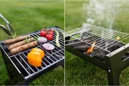 Blaupunkt - Opvouwbare BBQ | Barbecue Grill -Voor Camping / Reizen - draagbare houtskool — thumbnail 3