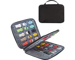 By Qubix - Organizer / opbergtas - Dubbele laag XL - Smartwatch bandjes & accessoires - Zwart