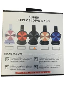 Wireless Stereo super bass Headphones FM Radio MP3 N95BT kleur Blauw — thumbnail 2