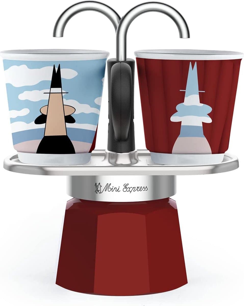 Bialetti Mini Express Magrite - Set met 2 kopjes — afbeelding 1