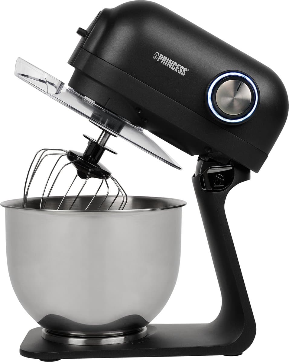 Princess 220137 Keukenmachine - 5 Liter - 1200W - 5 Snelheden en Pulse - RVS mengkom - Aluminium behuizing — afbeelding 1