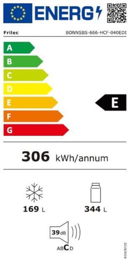 Frilec BONNSBS-666-HCF-040EDI Vrijstaande koelkast - Side-by-side ontwerp - NoFrost-technologie - Water- en ijsdispenser — thumbnail 2