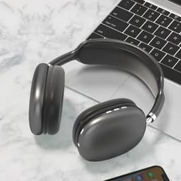 TechU™ Draadloze Bluetooth Koptelefoon – Game Headset – Hoofdtelefoon voor Muziek, Podcast & Gamen – Zwart — thumbnail 1