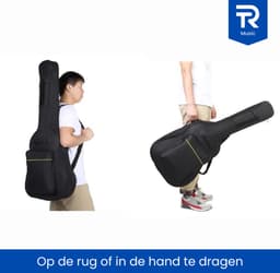 Luxe Gitaartas Voor Klassieke Of Spaanse Gitaar - Waterafstotend - Gitaar Rugzak - Gitaarhoes - 39 inches - 100 tot 105 cm - Zwart — thumbnail 5