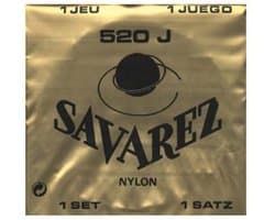 snarenset klassieke gitaar - 520-J - Jaune rectified nylon traditional basses hard tension