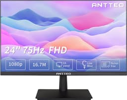 AntteQ 24S2 – 24 Inch Full HD Monitor – 75Hz – VA Paneel – Ultra Slim Bezel – Blauw Licht Filter – HDMI/VGA – VESA 75x75 – Zwart — thumbnail 1