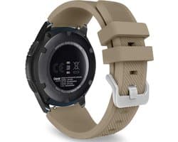 Strap-it Smartwatch bandje 22mm - siliconen bandje geschikt voor Huawei Watch GT 2 / GT 3 (Pro) - 46mm / GT 4 46mm / GT 5 (Pro) - 46mm / GT 2 Pro / Watch 3 (Pro) - Xiaomi Mi Watch / Watch S1 (Pro) / Watch 2 Pro - OnePlus Watch / GTR 2 - beige