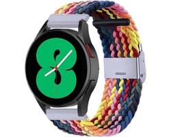 By Qubix - Geschikt voor Garmin bandje - Braided nylon bandje - Multicolor Summer - Geschikt voor Garmin Vivoactive 6 / Vivoactive 5 / Vivoactive 3 - Smartwatch bandje 20mm
