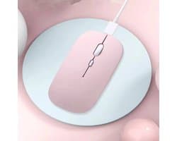 Roze Draadloze Muis 2.4G - Ergonomisch en Compact Ontwerp voor PC en Laptop - Betrouwbare Connectiviteit en Stijlvol Design