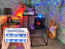 N-GEAR Disco Block 410 - Bluetooth Speaker - Karaoke Set - Party Box met Verlichting + 2 Microfoons - Zwart — thumbnail 5