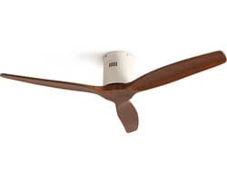 CREATE - Plafondventilator 40W silent Ø132 cm - Met Afstandsbediening - 6 Snelheden - Timer - Zomer/Winter functie - Wit - WIND CALM — afbeelding 1