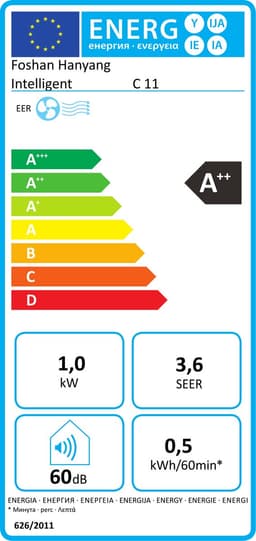 Mobiele Airco - Airconditioner Met Afvoerslang - Koelen En Ontvochtigen - Timer 0,5-24 Uur - 6000 BTU – Kamer En Kantoor – 54,3x31,5x36,3cm – Semi-Transparant — thumbnail 2