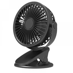 Mini-USB-ventilator, draagbare clip-tafelventilator met oplaadbare 800 mAh-accu; kleine tafelventilator voor slaapkamer, kantoor of kinderwagen — thumbnail 1