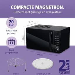 VALI® Magnetron - Vrijstaand - Airfryer - Zwart - 10cm x 10cm x 10cm — thumbnail 2