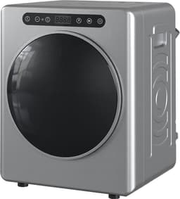 ECTEATOY® Wasdroger 5 kg - Luchtafvoerdroger 1000W - RVS Trommel - Met Timer & Kinderslot - Hoge ‑temperatuur droogprogramma - Zilver — thumbnail 4